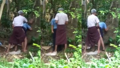 ခေါင်းဖြူကြီး အပင်အောက်မှာ မတ်တပ်ဆွဲ (ချောင်းရိုက်)